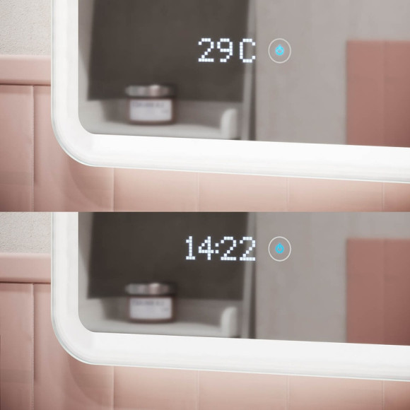 Зеркало Sancos Arcadia 1.0 100 AR1.1000 с подсветкой с сенсорным выключателем и часами Зеркало Sancos Arcadia 1.0 100 AR1.1000 с подсветкой с сенсорным выключателем и часами