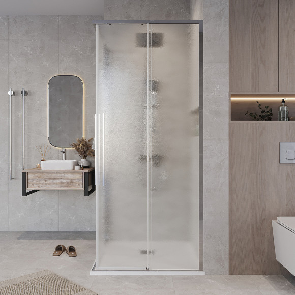 Душевой уголок Grossman Galaxy 90х90 300.K33.01.9090.10.02 профиль Хром стекло шиншилла Душевой уголок Grossman Galaxy 90х90 300.K33.01.9090.10.02 профиль Хром стекло шиншилла