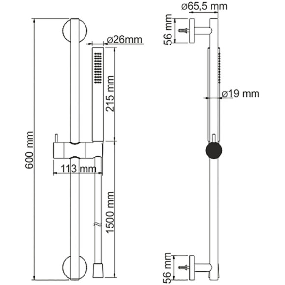 Душевой гарнитур WasserKRAFT A142 Хром