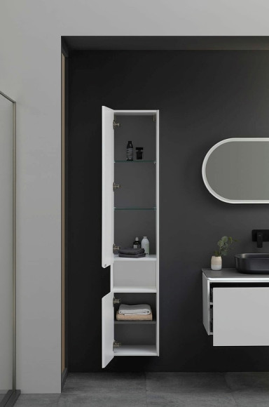 Шкаф пенал Allen Brau Infinity 35 L 1.21010.WM подвесной Белый матовый Шкаф пенал Allen Brau Infinity 35 L 1.21010.WM подвесной Белый матовый