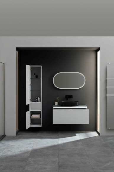 Шкаф пенал Allen Brau Infinity 35 L 1.21010.WM подвесной Белый матовый Шкаф пенал Allen Brau Infinity 35 L 1.21010.WM подвесной Белый матовый