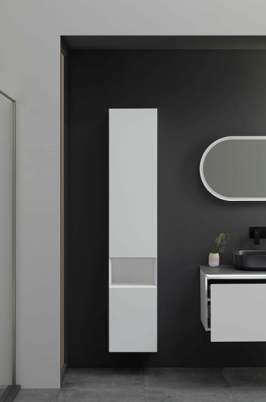 Шкаф пенал Allen Brau Infinity 35 L 1.21010.WM подвесной Белый матовый Шкаф пенал Allen Brau Infinity 35 L 1.21010.WM подвесной Белый матовый