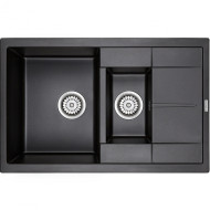 Кухонная мойка Paulmark Flugen 60/1,5 PM237850-BL Черная Кухонная мойка Paulmark Flugen 60/1,5 PM237850-BL Черная