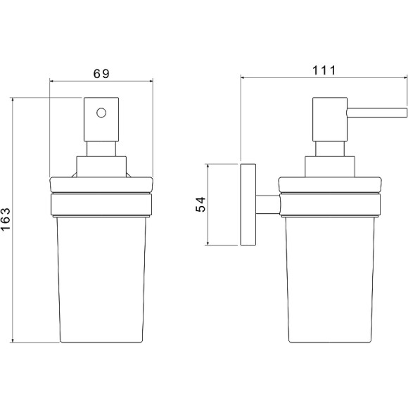 Дозатор для жидкого мыла Aquatek Европа AQ4105CR Хром