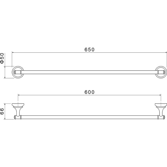 Полотенцедержатель Aquatek Классик AQ4514CR Хром