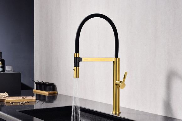 Смеситель для кухни Paulmark Leader Le214101-BG Брашированное золото Смеситель для кухни Paulmark Leader Le214101-BG Брашированное золото