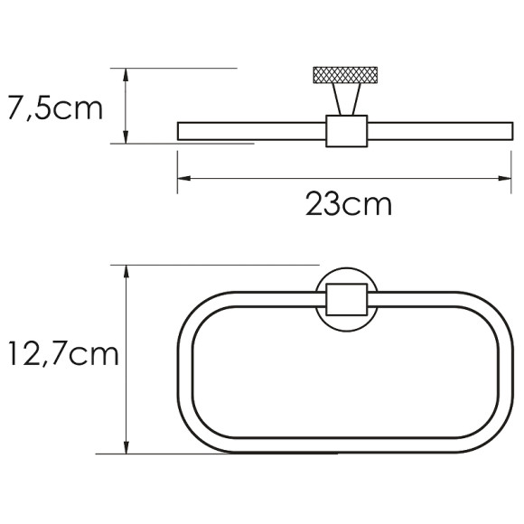 Кольцо для полотенец WasserKRAFT Tauber K-64460 Никель