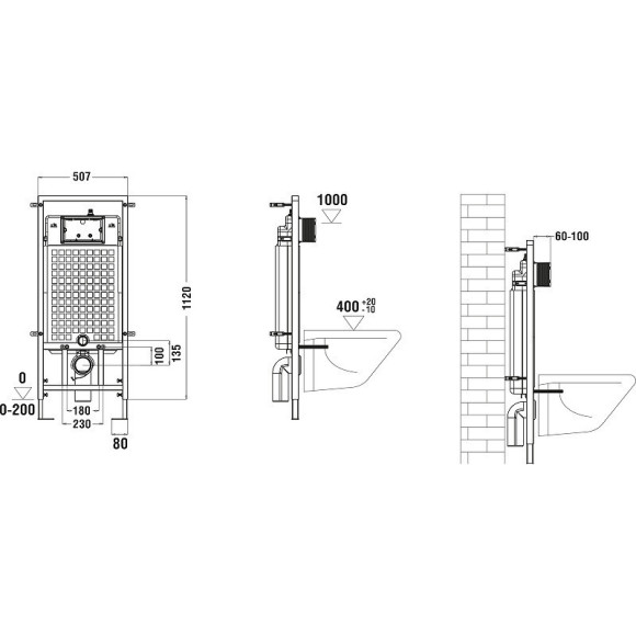 Инсталляция WeltWasser WW Marberg 507 10000005949 для унитаза без клавиши смыва Инсталляция WeltWasser WW Marberg 507 10000005949 для унитаза без клавиши смыва