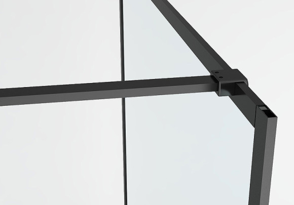 Душевая перегородка Abber AG60120B 120x200 профиль Черный стекло прозрачное Душевая перегородка Abber AG60120B 120x200 профиль Черный стекло прозрачное