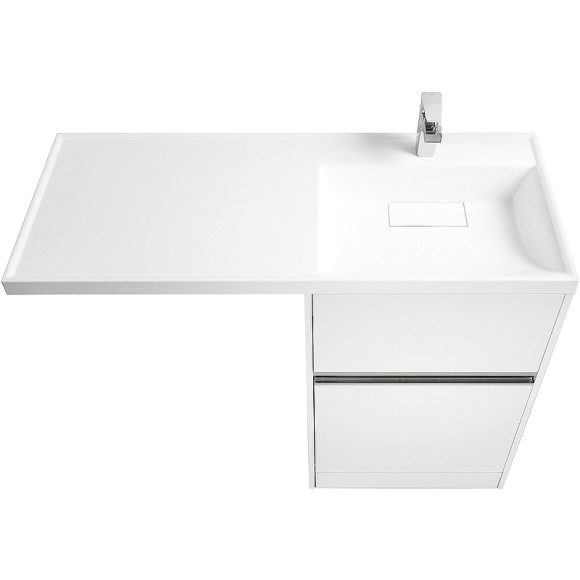 Тумба под раковину Aquaton Лондри 120 R 1A235901LH010 Белый глянец