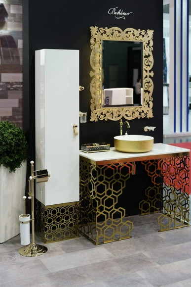 Зеркало Boheme Armadi Art Caprice 80 553 с подсветкой Поталь золото