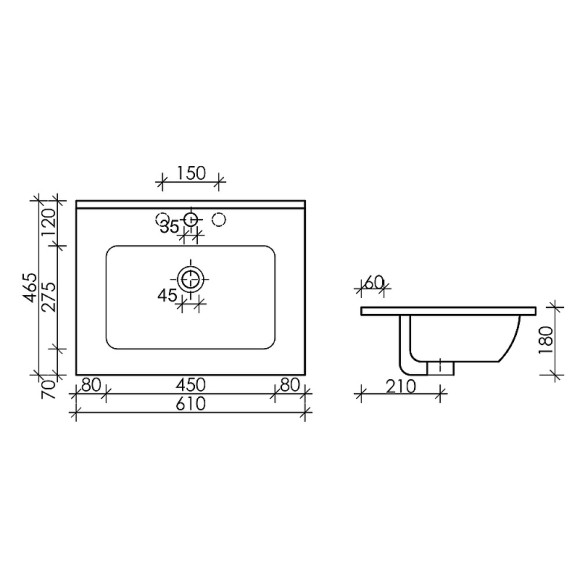 Раковина Ceramicanova Element 60 CN7001MB Черная матовая Раковина Ceramicanova Element 60 CN7001MB Черная матовая