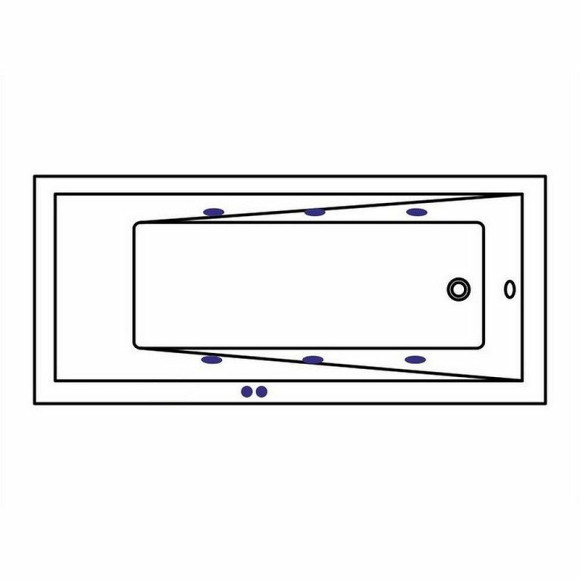 Акриловая ванна Whitecross Wave 170x75 0101.170075.100.LINENANO.GL с гидромассажем Акриловая ванна Whitecross Wave 170x75 0101.170075.100.LINENANO.GL с гидромассажем