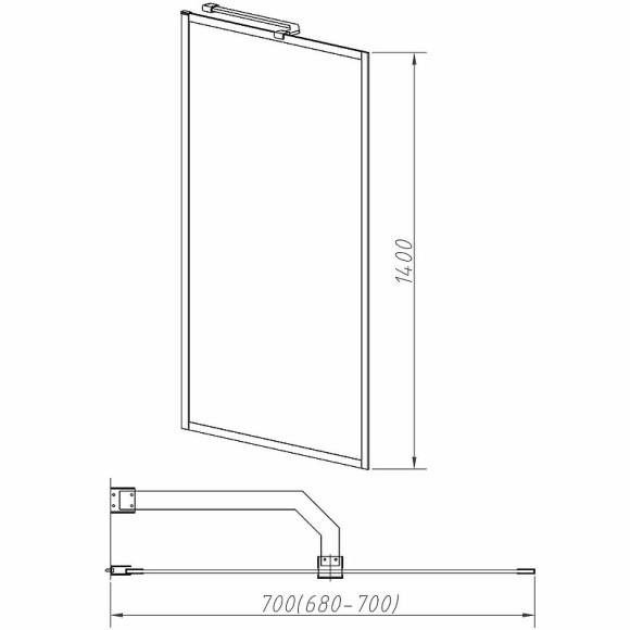Шторка на ванну Vincea City 70x140 VSB-41700CLB профиль Черный матовый стекло прозрачное Шторка на ванну Vincea City 70x140 VSB-41700CLB профиль Черный матовый стекло прозрачное
