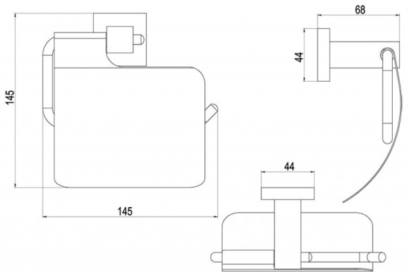 Держатель туалетной бумаги Timo Selene 17042/17с крышкой Золото матовое