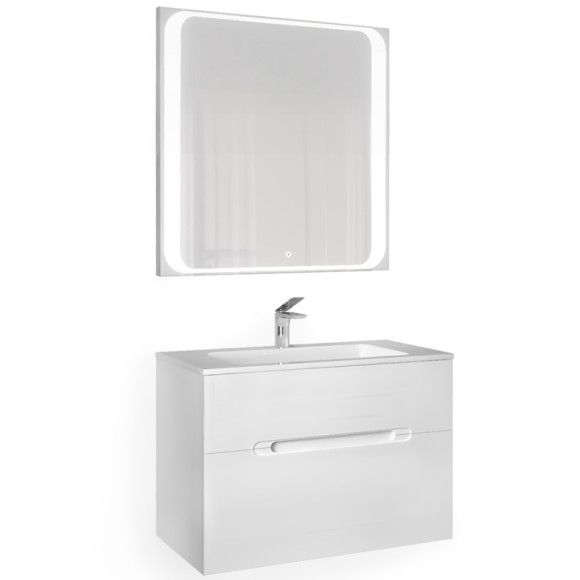 Зеркало Jorno Modul 80 Mоl.02.77/W с подсветкой с сенсорным выключателем Зеркало Jorno Modul 80 Mоl.02.77/W с подсветкой с сенсорным выключателем