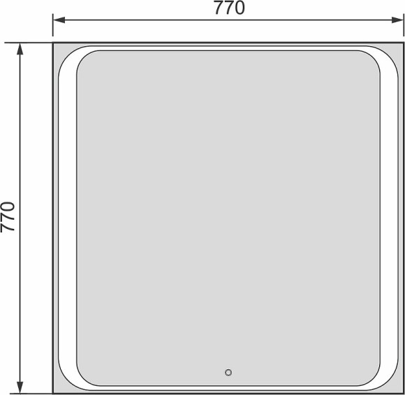 Зеркало Jorno Modul 80 Mоl.02.77/W с подсветкой с сенсорным выключателем Зеркало Jorno Modul 80 Mоl.02.77/W с подсветкой с сенсорным выключателем
