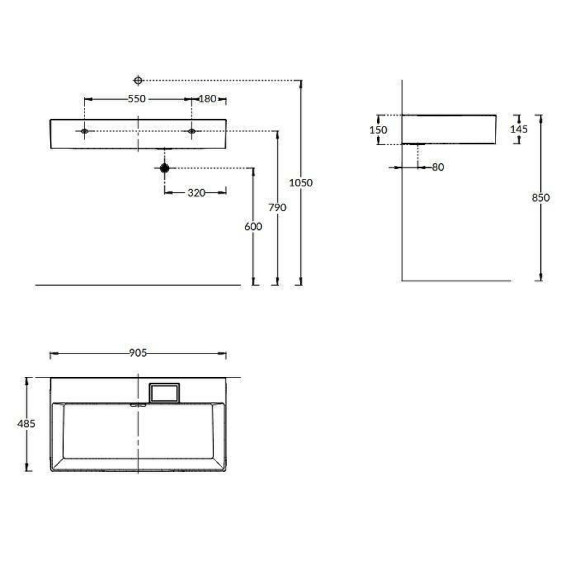 Раковина Kerama Marazzi Logica 90 LO.wb.90.0 Белая глянцевая Раковина Kerama Marazzi Logica 90 LO.wb.90.0 Белая глянцевая