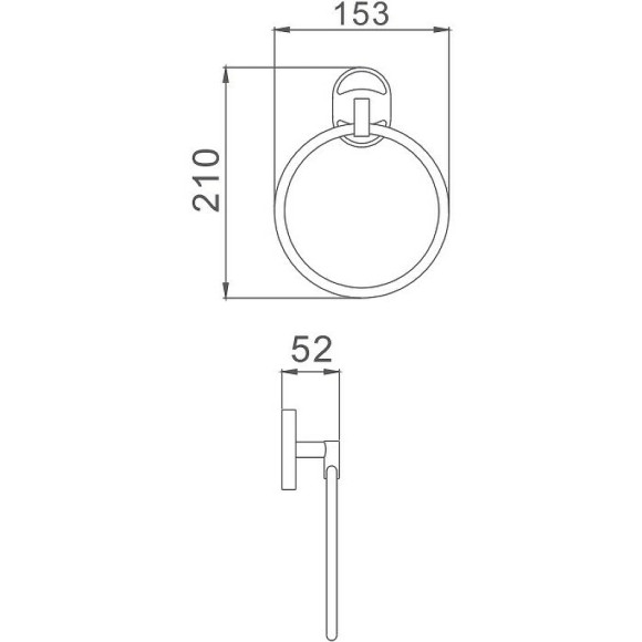 Кольцо для полотенец Haiba HB1904 Хром Кольцо для полотенец Haiba HB1904 Хром