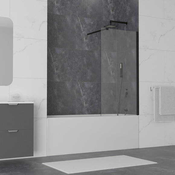 Шторка на ванну RGW Screens SC-051B 90х150 351105109-14 профиль Черный стекло прозрачное Шторка на ванну RGW Screens SC-051B 90х150 351105109-14 профиль Черный стекло прозрачное