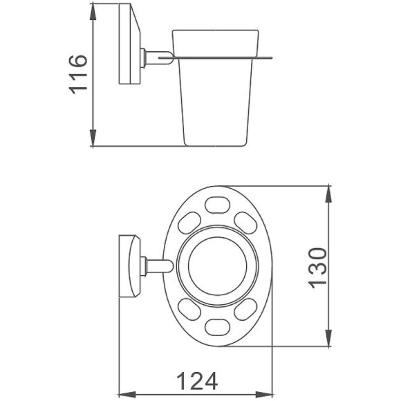 Держатель для зубных щеток Haiba HB1606-1 Хром Держатель для зубных щеток Haiba HB1606-1 Хром