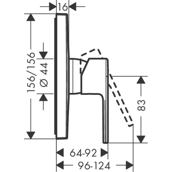 Смеситель для душа Hansgrohe Vernis Shape 71668000 Хром Смеситель для душа Hansgrohe Vernis Shape 71668000 Хром