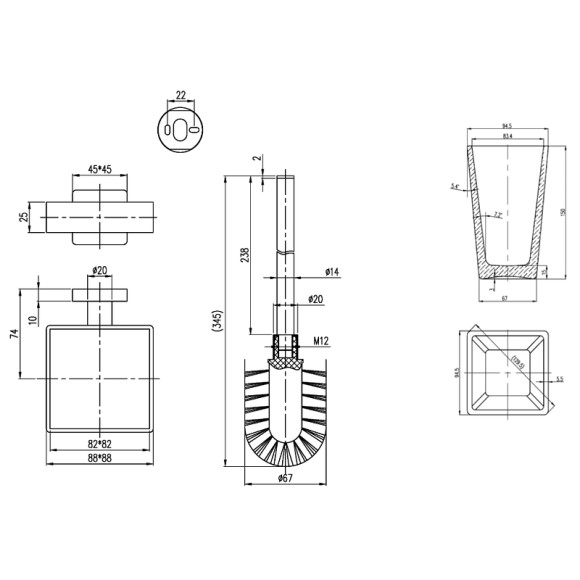 Ершик для унитаза Villeroy&Boch Elements-Striking TVA15201700061 Хром Ершик для унитаза Villeroy&Boch Elements-Striking TVA15201700061 Хром