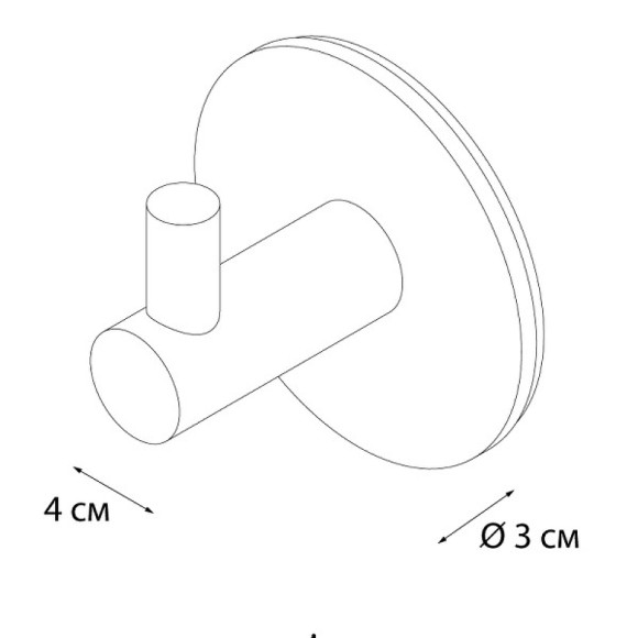 Крючок Fixsen FX-558B Хром Крючок Fixsen FX-558B Хром