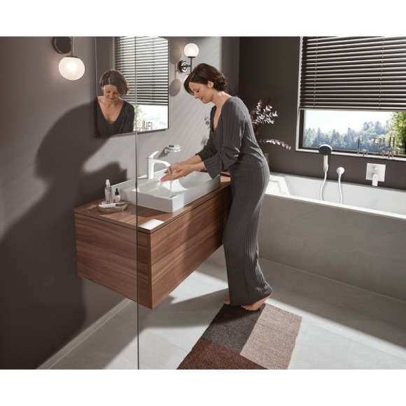 Смеситель для раковины Hansgrohe Vivenis 75010700 Белый матовый Смеситель для раковины Hansgrohe Vivenis 75010700 Белый матовый