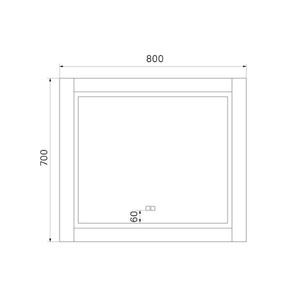 Зеркало Iddis Oxford 80 ЗЛП110 с подсветкой Белое Зеркало Iddis Oxford 80 ЗЛП110 с подсветкой Белое