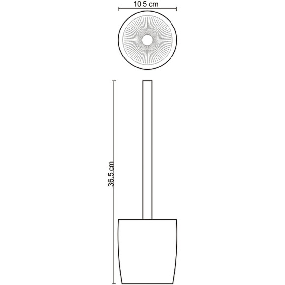 Ершик для унитаза WasserKRAFT Dinkel K-4627 Белый матовый