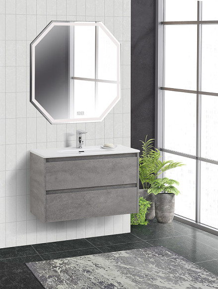 Тумба под раковину BelBagno Kraft 80 KRAFT 39-800/390-2C-SO-CG подвесная Cemento Grigio