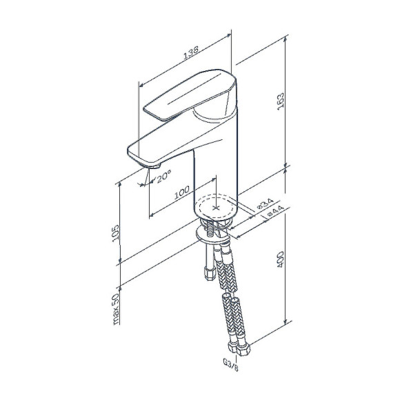 Смеситель для раковины AM.PM Gem F90A02100 Хром Смеситель для раковины AM.PM Gem F90A02100 Хром
