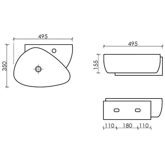Раковина Ceramicanova Element 50 CN5049 Белая Раковина Ceramicanova Element 50 CN5049 Белая