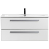 Тумба под раковину Cezares Eco-Cer-N 100 ECO-CER-N-1000-2C-SO-BL подвесная Bianco Lucido без ручек
