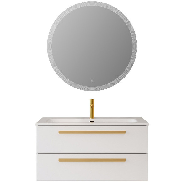 Тумба под раковину Cezares Eco-Cer-N 100 ECO-CER-N-1000-2C-SO-BL подвесная Bianco Lucido без ручек