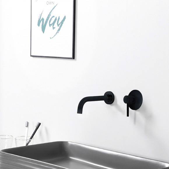 Смеситель для раковины Abber Wasser Kreis AF8112B Черный матовый