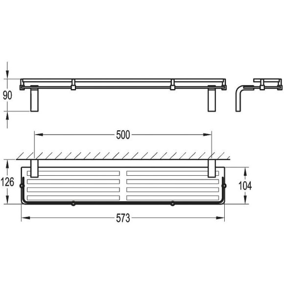 Стеклянная полка Cezares Ultima CZR-F-8929 Хром Стеклянная полка Cezares Ultima CZR-F-8929 Хром