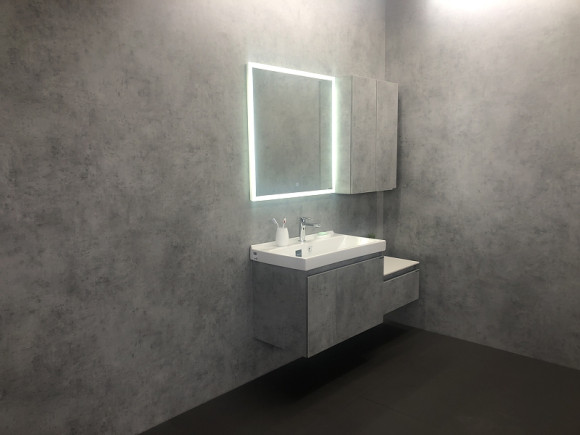 Тумба с раковиной Comforty Осло 80 00-00000836 подвесная Бетон светлый Тумба с раковиной Comforty Осло 80 00-00000836 подвесная Бетон светлый