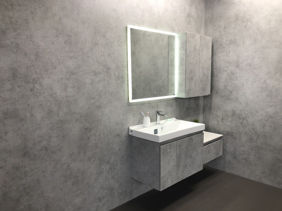 Тумба с раковиной Comforty Осло 80 00-00000836 подвесная Бетон светлый Тумба с раковиной Comforty Осло 80 00-00000836 подвесная Бетон светлый