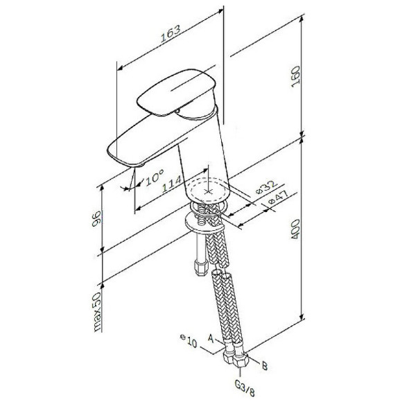 Смеситель для раковины AM.PM Spirit V2.1 F71A02100 Хром Смеситель для раковины AM.PM Spirit V2.1 F71A02100 Хром