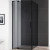 Душевой уголок Cezares Slider 100x90 SLIDER-AH-1-90-90/100-GRIGIO-NERO профиль Черный матовый стекло серое