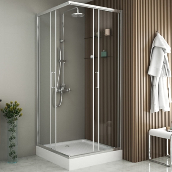 Душевой уголок Bravat Drop 90x90 BS090.2200A профиль Хром стекло прозрачное Душевой уголок Bravat Drop 90x90 BS090.2200A профиль Хром стекло прозрачное