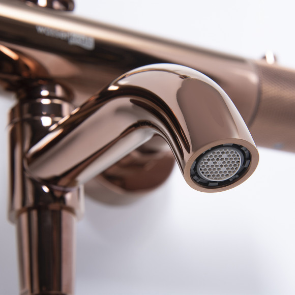 Душевая система WasserKRAFT Paar A18301 с термостатом Розовое золото