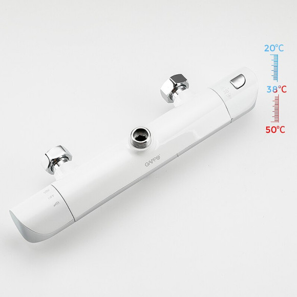 Душевая система Gappo G03-8 G2403-48 с термостатом Белая Хром