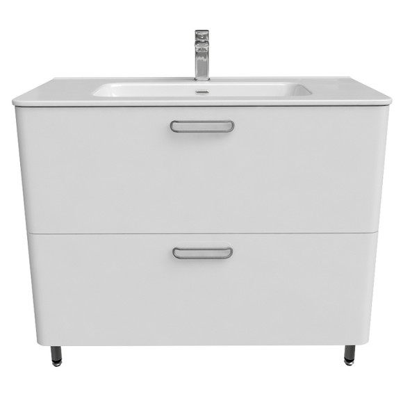 Тумба с раковиной Iddis Brick 100 BRI10WFi95K Белая