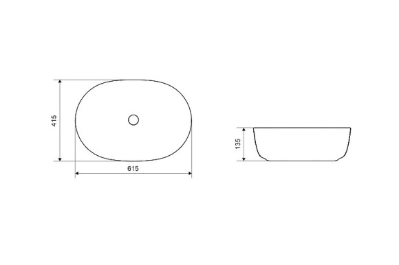 Раковина-чаша Excellent Jima 61 CEAC.2001.615.WH Белая