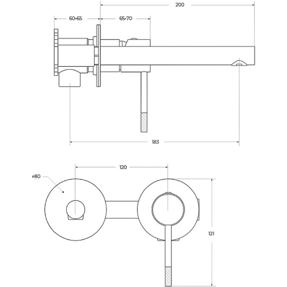 Смеситель для раковины Cezares Relax RELAX-BLI2-2-IN-W0 Сатин