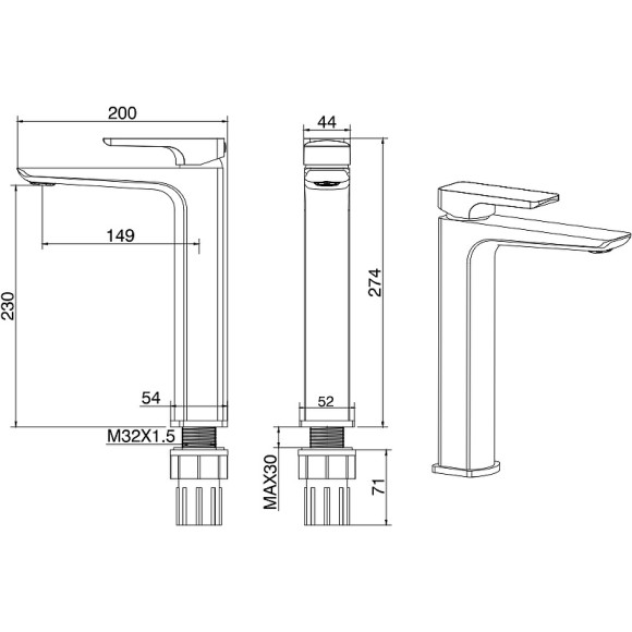 Смеситель для раковины Allen Brau Infinity 5.21002-00 Хром Смеситель для раковины Allen Brau Infinity 5.21002-00 Хром