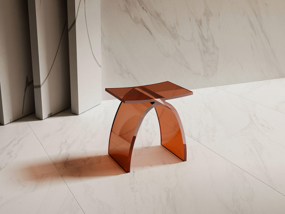 Стульчик для ванной Abber Kristall AT1739Opal Коричневый Стульчик для ванной Abber Kristall AT1739Opal Коричневый